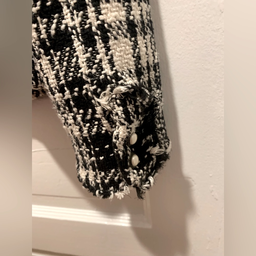 Bundle of Zara Black and White Tweed Jacket & Skirt - Picture 4 of 8